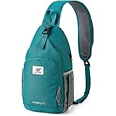 SKYSPER Sling Bag RFID Crossbody Sling Backpack Cross Body Shoulder Bag Travel Hiking Daypack for Women Men(Cyan)