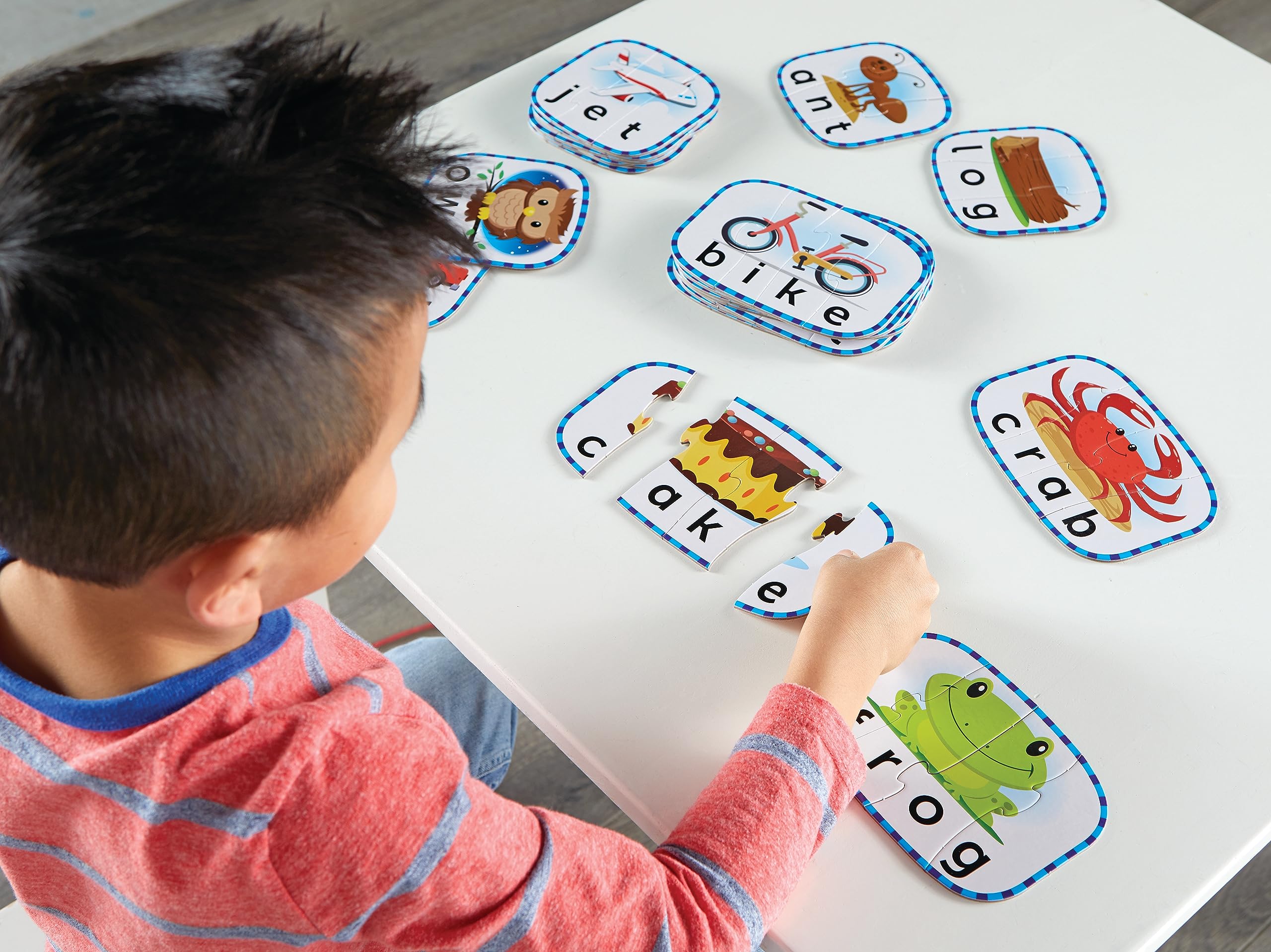 Learning Resources Spelling Puzzle Cards, Kindergarten Readniness, Self Correcting Puzzles, Ages 4+