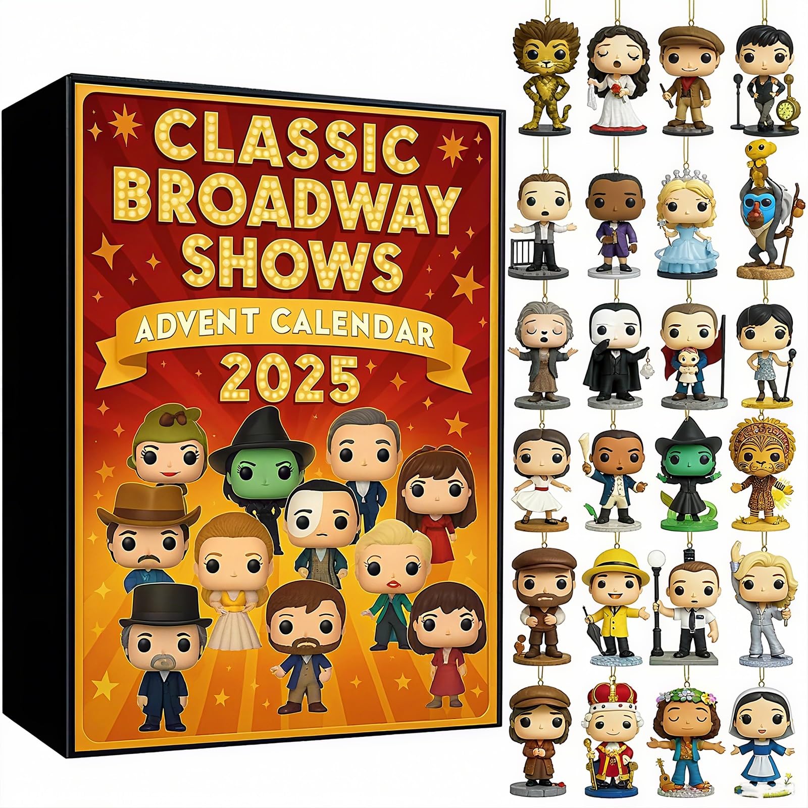 Photo 1 of *MISSING PARTS*
Classic Broadway Shows Advent Calendar 2025, 24 Days Christmas Countdown Calendar With Iconic Musical Character Collectibles, Halloween Advent Calendar, Gifts for Broadway Fans, Theater Lovers