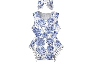Ahegao 0-24 Months Baby Floral Romper Toddlers Outfits Infant Playsuits + Headband Jumpsuit