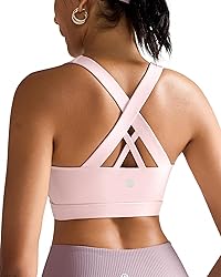 RUNNING GIRL Sports Bra for Women, Criss-Cross Back