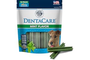 PET BRANDS American Kennel Club Dentacare Mint Dog Treats, Good for Dog Dental Health, for Large Dog Breeds, 13 Count