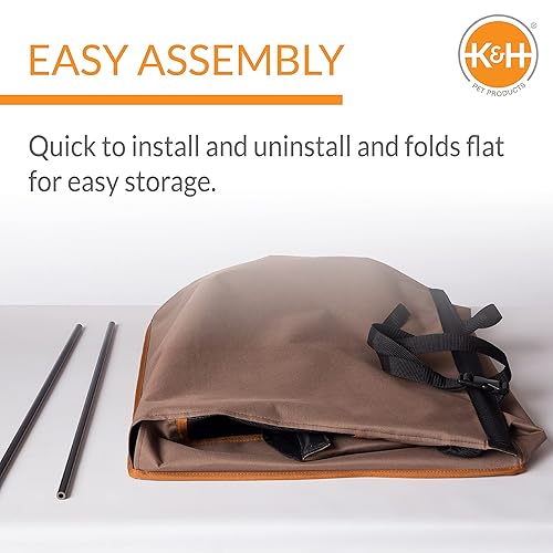 K&H Pet Products Buckle N' Go Dog Car Seat For Pets Gray Large 21 X 19 X 19 Inches