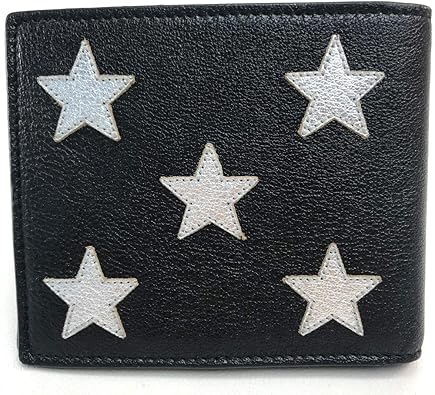 Amazon サンローランパリ Saint Laurent Paris 3613 スター パッチワーク 二つ折り財布 小銭入れなし レザー メンズ 中古 Saint Laurent Paris サンローランパリ メンズバッグ 財布