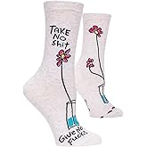 Blue Q Women's Funny Novelty Crazy Crew Socks with Sayings