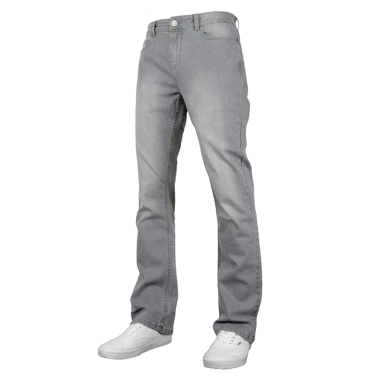 Buy F&H Denver Mens Stretch Regular Fit Bootcut Wide Leg Denim Jeans