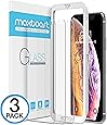 Maxboost Screen Protector for Apple iPhone XS & iPhone X (Clear, 3 Packs) 0.25mm iPhone XS/X Tempered Glass Screen Protector with Advanced Clarity [3D Touch] Work with Most Case 99% Touch Accurate
