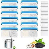 Cat Water Fountain Filter,Cat Fountain Filters Replacement Compatible with oneisall 67 oz/2L Stainless Steel Pet Water Fountain,12 Set Pet Fountain Filter Replacement