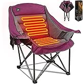 Northroad XL Heated Camping Chair, Oversized Heated Chairs,Portable Folding Heated Lawn Chair W/3 Control Levels for Outdoor Hiking, Picnics, Heavy-Duty 400-lbs Capacity, (Battery NOT Included)
