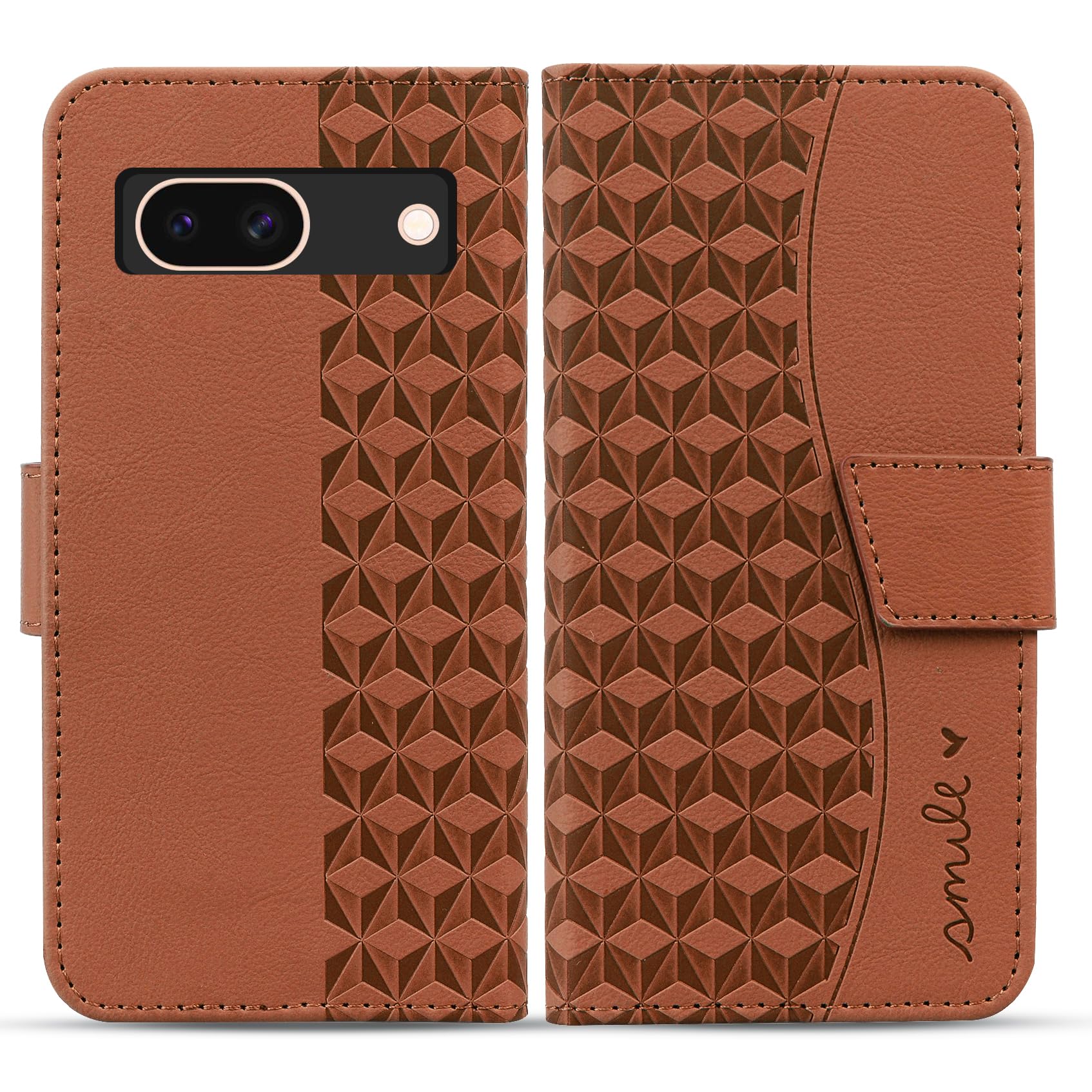 Rostsant Case for Google Pixel 8a 5G Cover Premium PU Leather Flip Phone Case Wallet Card Slots Protective Cover for Google Pixel 8a 5G Brown — image 1