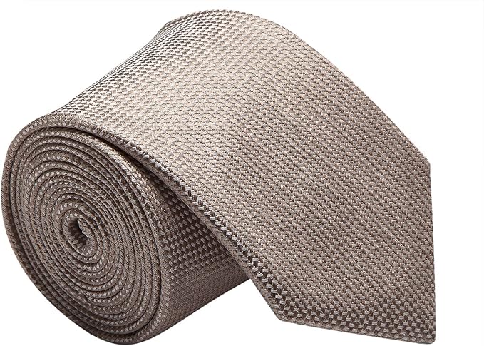 Gravata bege com traços brancos