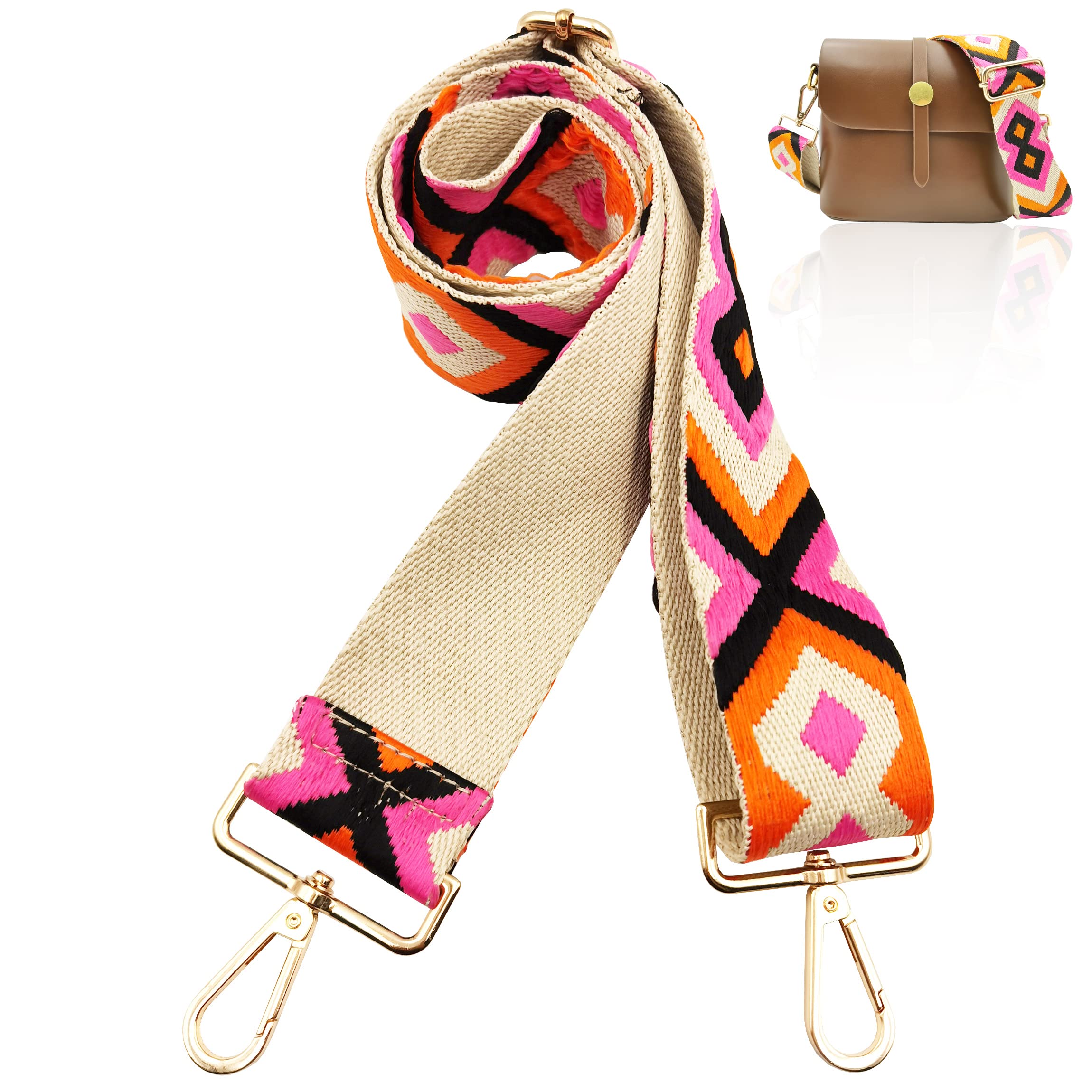 Adjustable Wide Shoulder Strap Replacement Belt Crossbody Canvas Bag Handbag
