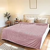 Electric Heated Blanket 50"x60" Throw Size with Cozy Flannel, 6 Heat Settings & 3 Hours Auto Off, Soft & Cozy Warming Throw for Home, Office, or Bed, Machine Washable, Pink