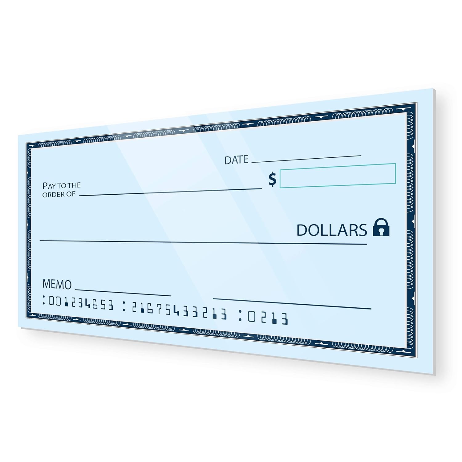 24 x 48 Oversize Giant Check Novelty Dry Erase Pack of 1 Fundraiser