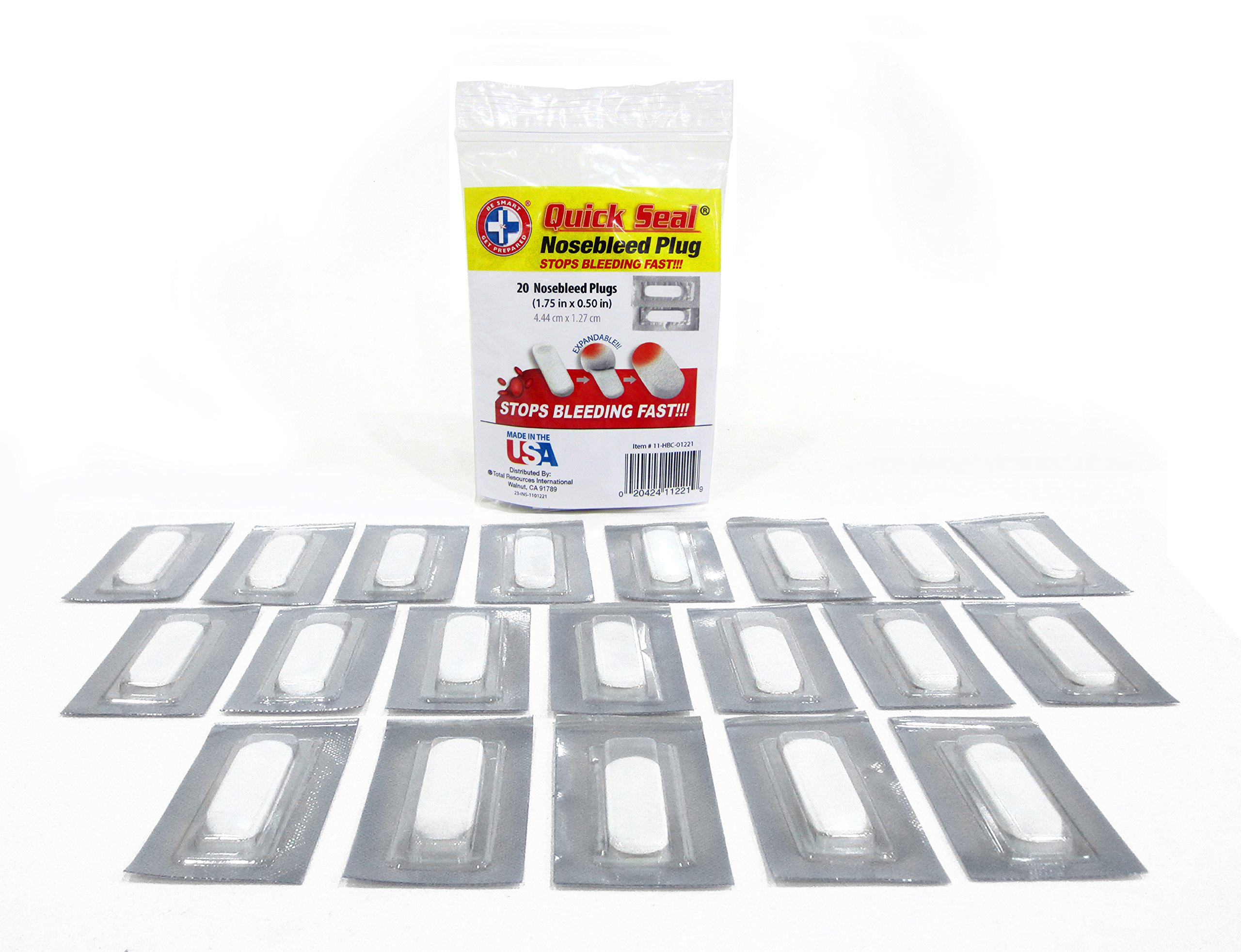 Be Smart Get Prepared Quick Seal Nosebleed Plugs. Stops Bleeding Fast