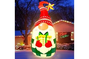 RENBUZHU 5Ft Lighted Outdoor Christmas Decorations Inflatables - Blow Up Gnome Tumbler Xmas/Winter Holiday/Happy New Year 2024 Display Indoor Party Decor Supplies