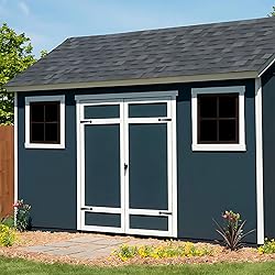 2 Pack 16" x 16" Brown Shed Window with Tempered