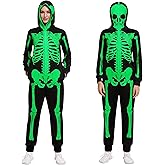 Spooktacular Creations Halloween Skeleton Costume, Adult Skeleton Costume Jumpsuit for Women Halloween Cosplay Dress Up Party