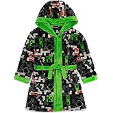 Minecraft Boys' One-Piece Hooded Union Suit Onesie Blanket Sleeper