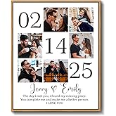 Custom Couple Canvas Personliazed Valentines Day Gifts for Him/Her Customized Anniversary Birthday Gifts for Boyfriend/Girlfriend Personalized Gifts for Women