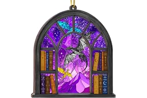 BOYESE Christmas Book Ornament Gifts for Book Lover, Bookish Gift for Women, Reader, Book Club, Bookworm, Librarians, Xmas Themed Present Merch, Decoration Ideas for Christmas Tree, Home, Office