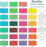 Renfio Iridescent Ultra Fine Glitter Powder 50g Orange Resin Crafts view 3
