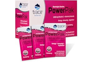 Trace Minerals | Power Pak Electrolyte Powder Packets | 1200 mg Vitamin C, Zinc, Magnesium | Boost Immunity, Hydration and Natural Energy | Cranberry | 30 Packets