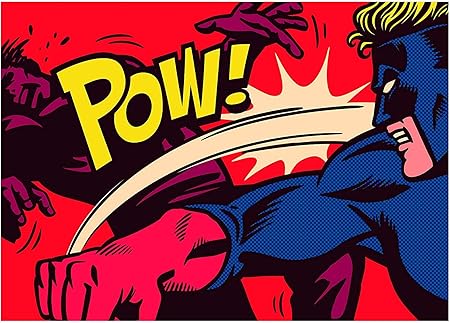 Oedim Fototapete Wallpaper Wand Comic Pow Fototapete Fur Wande Wandbild Dekoratives Vinyl Verschiedene Masse 200 X 150 Cm Dekor Esszimmer Wohnzimmer Zimmer Amazon De Kuche Haushalt oedim fototapete wallpaper wand comic