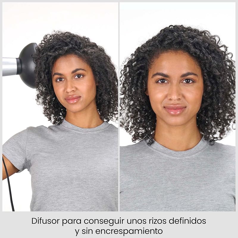 Secador de cabelo Cosmos Lightweight com Difusor – NOVO 2025, Secador potente e elegante de 2100W, condicionador iónico sem frizz, 3 níveis de aquecimento e 2 velocidades, Prata, D580DE