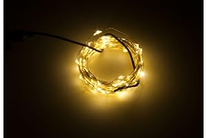 Karlling USB Plug In LED Fairy Lights,50 LED Bulbs 16 Ft Silver Wire Waterproof Starry String Lights for Bedroom Patio Garden Party Wedding Commercial Lighting (Warm White)