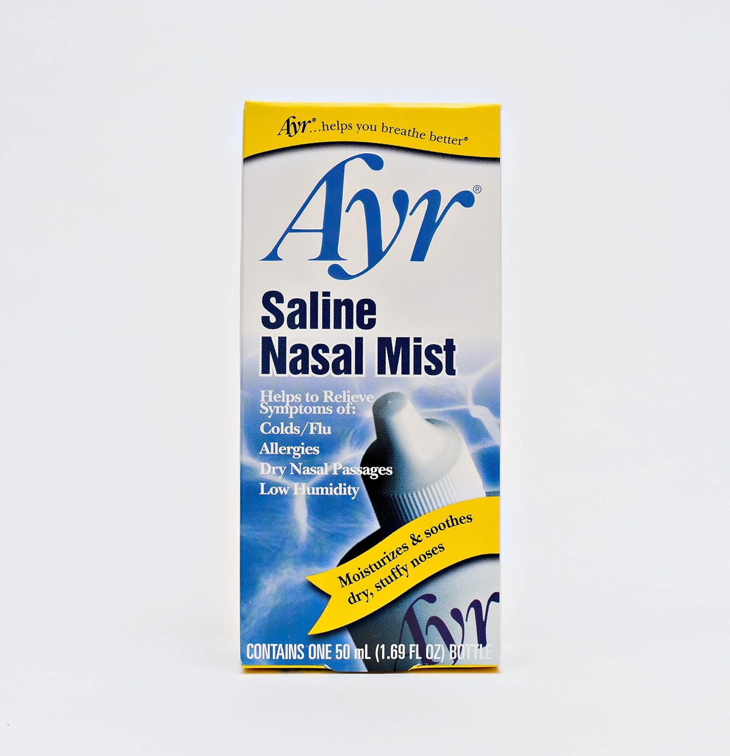 Ayr Saline Nasal Mist, 1.69-Ounce Spray Bottles (Pack of 6): Health & Personal Care