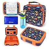 kinsho Bento Lunch Box with Insulated Bag, Water