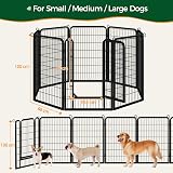 Yaheetech Lightweight Dog Playpen 8 Panels 100cm Fence Portable RV Camping view 4
