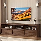 GarveeHome 70in TV Stand for TVs up to 85", Mid Century Modern Entertainment Center with Storage Drawer & Open Shelves, Heavy Duty Media Console for Living Room and Bedroom, Vintage