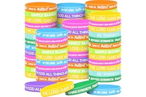 Syhood 200 Pcs Religious Silicone Bracelets Bulk Christian Scripture Rubber Bible Verse Bracelets Inspirational Spiritual Wristbands for Men Women Teens Party Gifts(Bright Color)