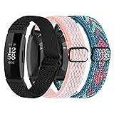 3-Pack Elastic Nylon Bands Compatible with Fitbit