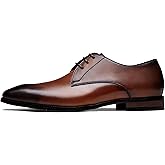 Jousen Men's Dress Shoes Leather Wingtip Formal Business Oxford Shoes Brogue Retro Derby Dress Shoes for Men