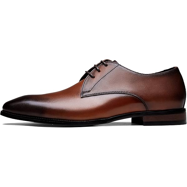 Chaussures Homme PLACIDO Modèle D62 - Taille 9.5 US, Marron, Bout Carré, Laçage, Occasion Vintage