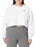 Champion womens Cropped Reverse Weave Crew, Left