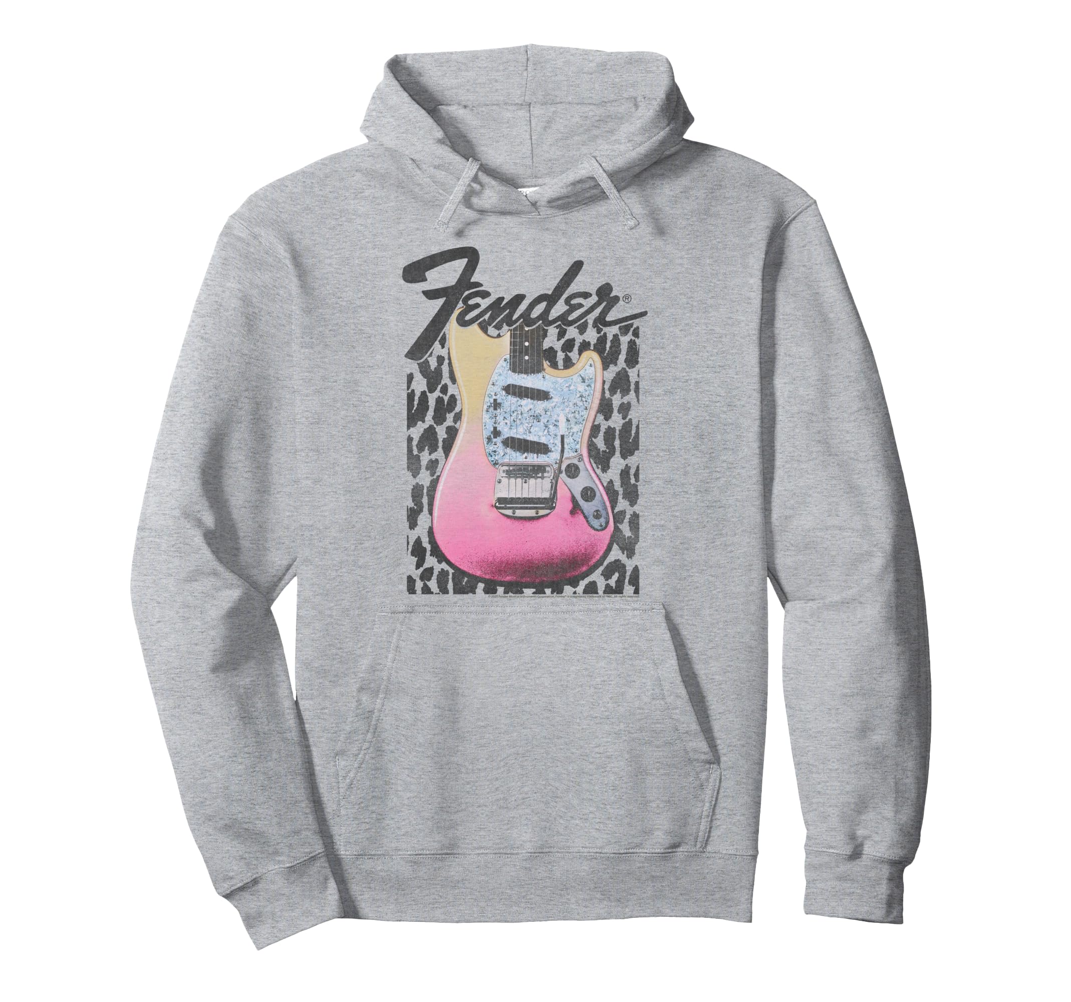 Fender Grunge Cheetah Print Electric Guitar Pullover Hoodie