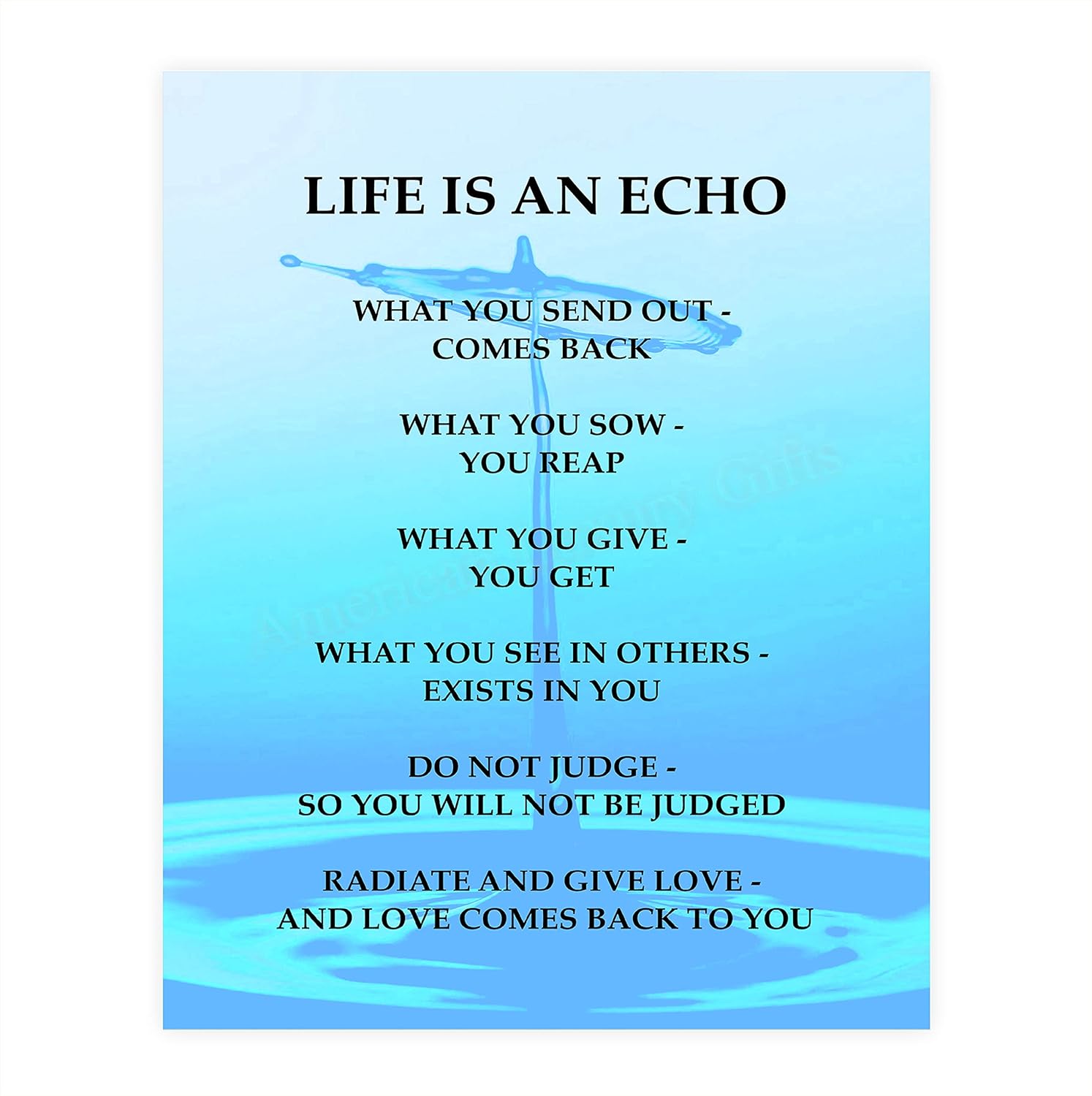life is an echo quotes wall art