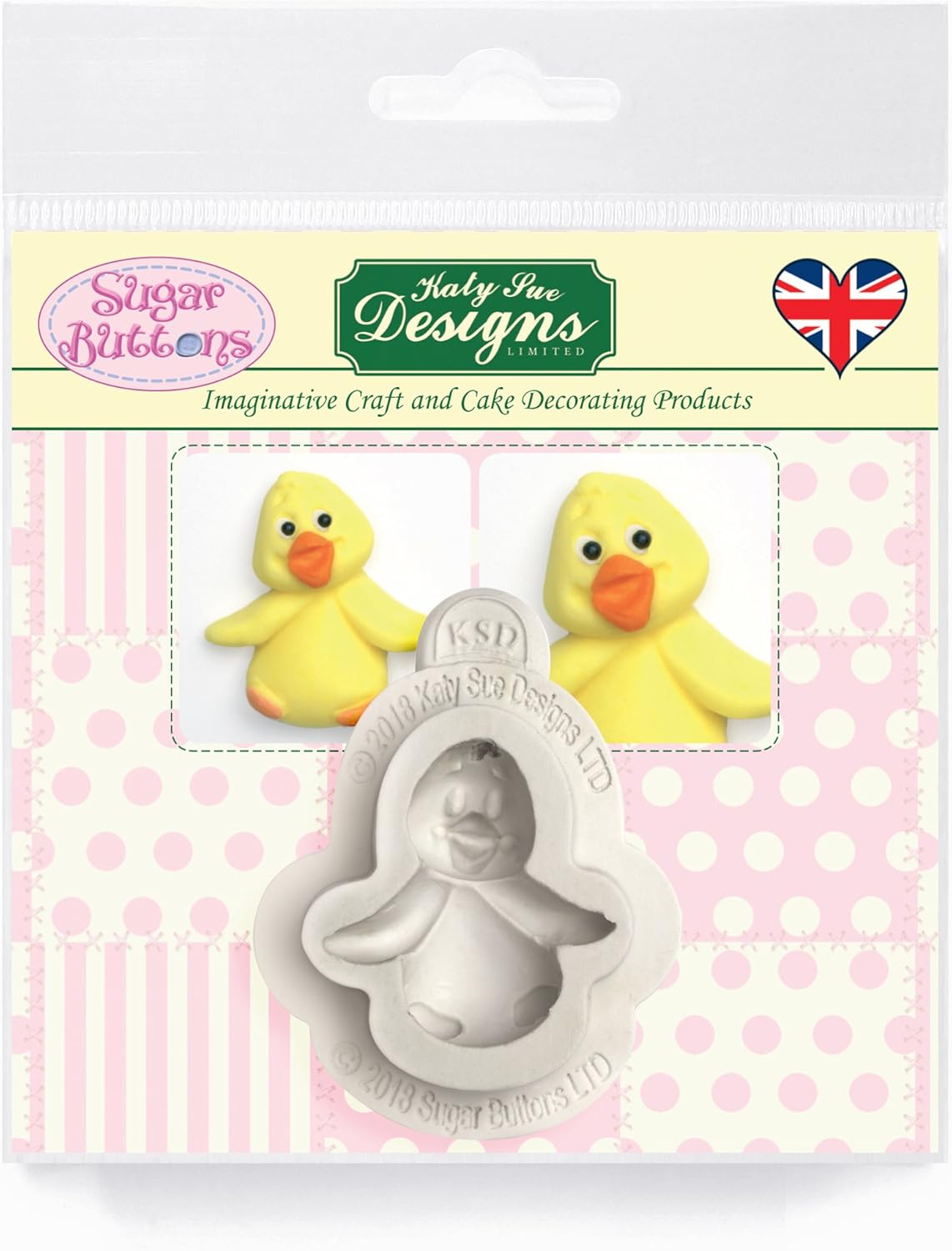 Baby Chick Silicone Mold for Cake Decorating, Crafts, Cupcakes, Sugarcraft, Candies, Card Making and Clay, Food Safe Approved, Made in The UK, Sugar Buttons by Kathryn Sturrock