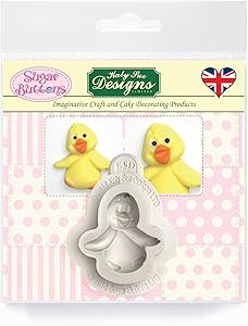 Baby Chick Silicone Mold for Cake Decorating, Crafts, Cupcakes, Sugarcraft, Candies, Card Making and Clay, Food Safe Approved, Made in The UK, Sugar Buttons by Kathryn Sturrock