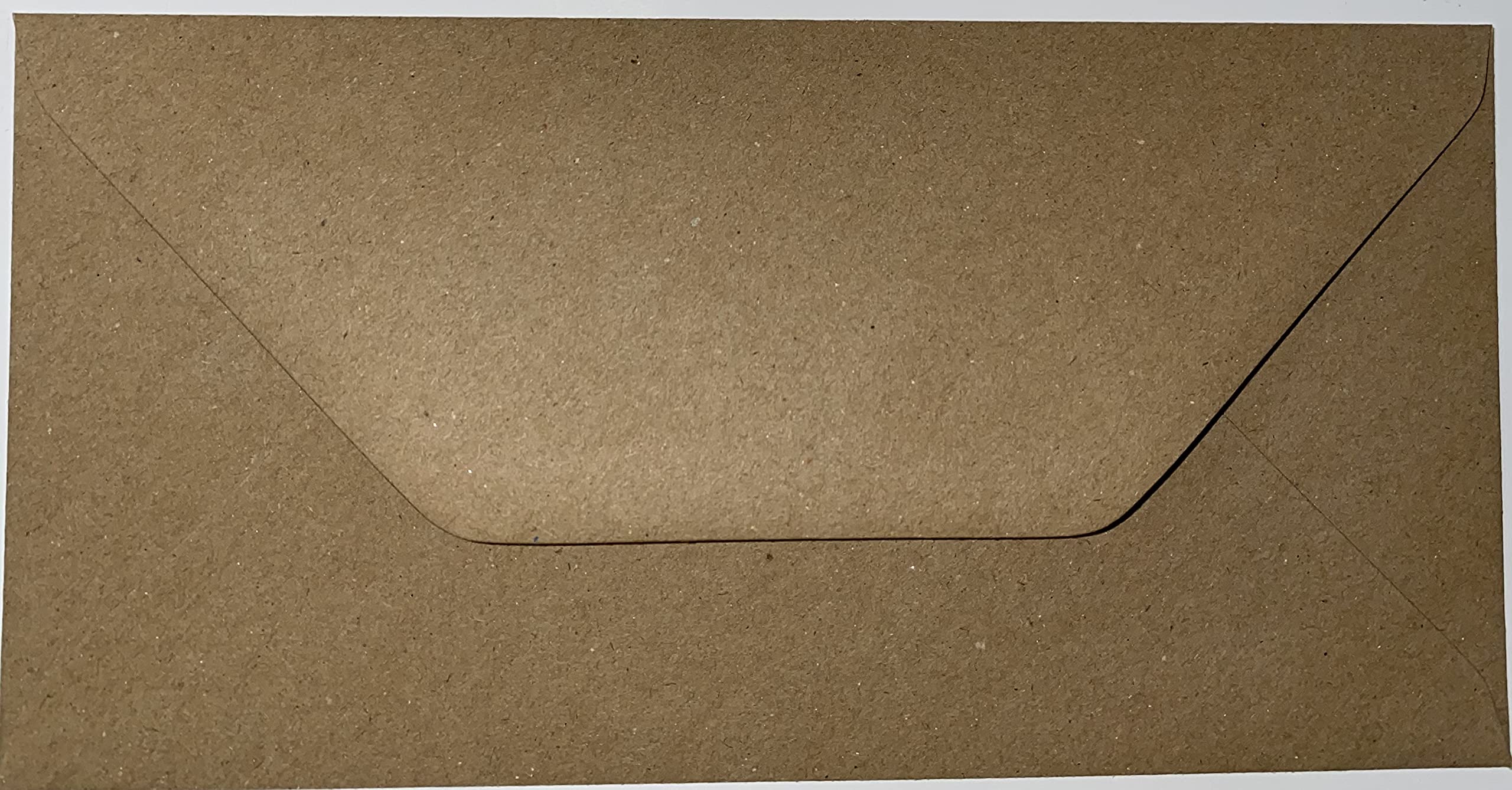 DL (110mm x 220mm) Coloured Envelopes Perfect for Christmas Cards, Greeting Cards, Wedding/Party Invitations, Crafts and Many More - Pack of 15 (Brown Ribbed) — image 1