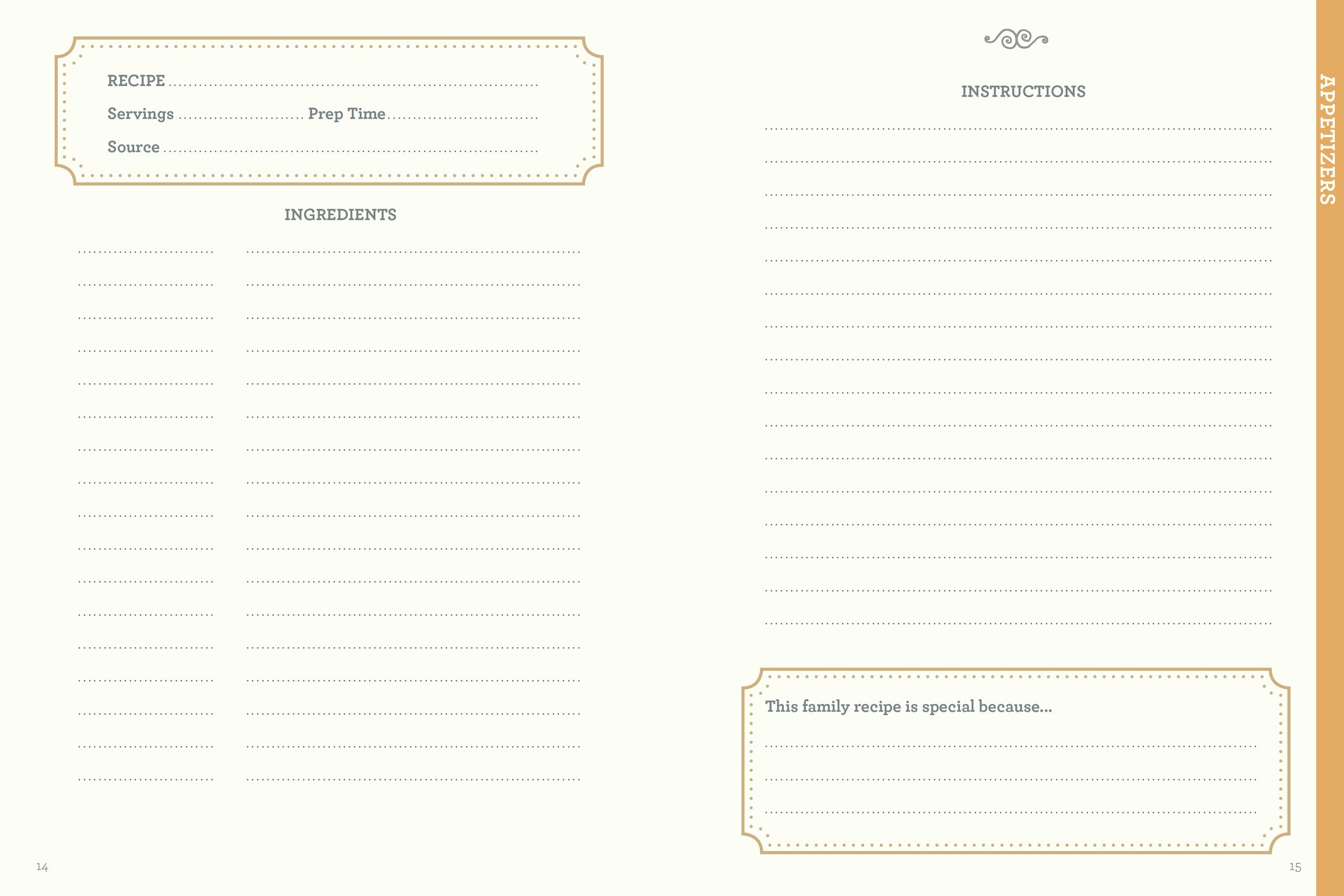 Our Family Recipes Journal Our Family Recipes Journal Diary
