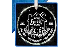 ZAGKOO New Home Ornament 2025 - House Warming Gifts New Home, Housewarming Gifts for New House Couples, Best New House Gift Ideas - First Home Gift for New Homeowners Men Women - Glass Ornament Decor