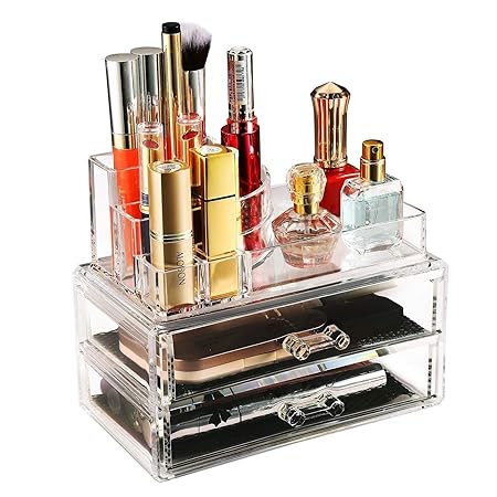 Ceanfly Acrylic Makeup Organizer Cosmetic Storage Jewelry Case
