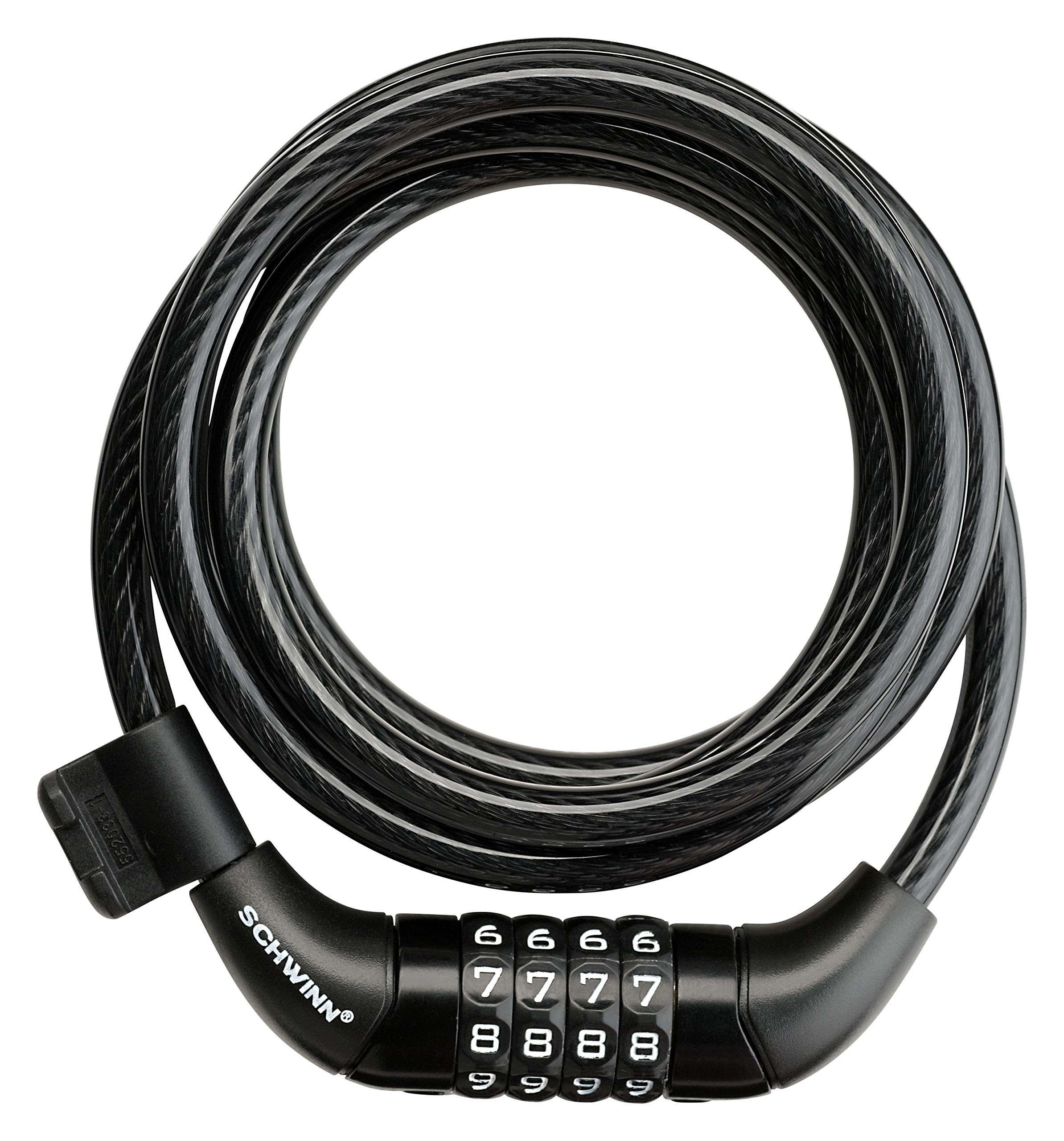 Schwinn SW80150AZ-12 Combo Lock 6x8 Bike, 6 Foot/8mm Cable