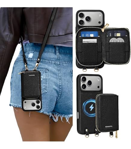 Amazon.com: CUSTYPE Wallet Case for iPhone 17 Pro Max with Pouch