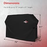 GrillTough Heavy Duty BBQ Grill Cover Waterproof UV Fade Resistant 183x66x130 cm view 5